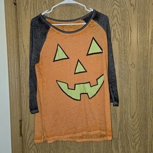 Zoe + Liv Orange and Black Long Sleeve Tee